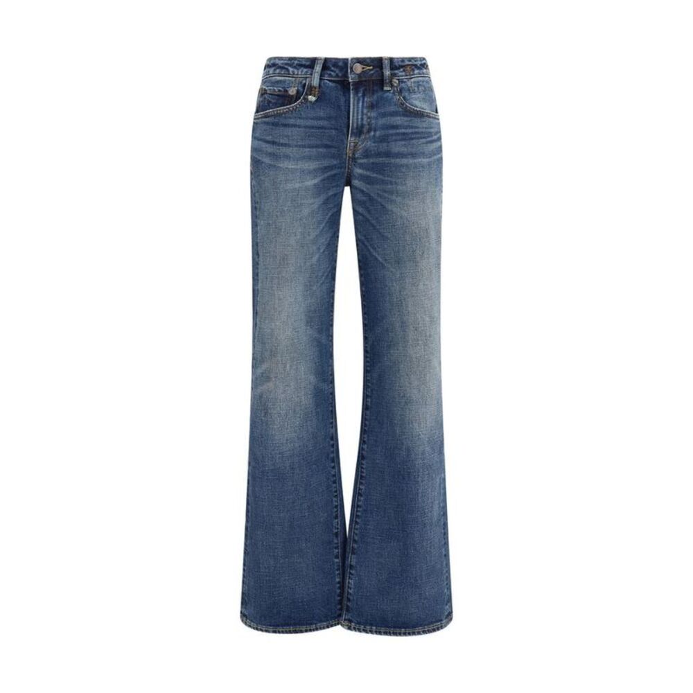 R13 Blue Cotton Straight-Leg Women's Jeans